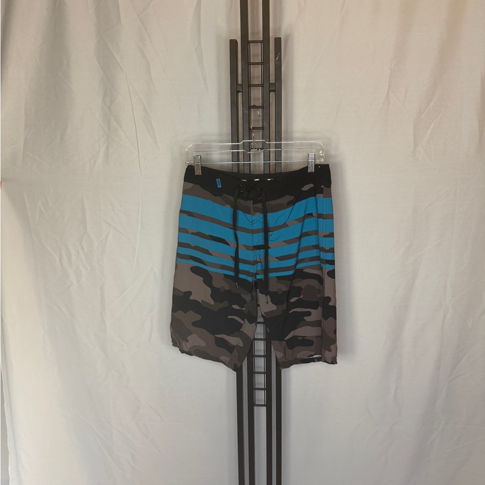 Dakine Blue Striped Camo‎ Board Shorts